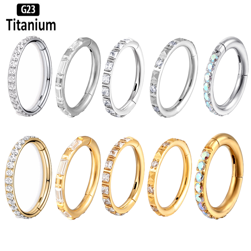 Zoor Body Jewelry - ASTM-pendientes de titanio F136 para mujer,