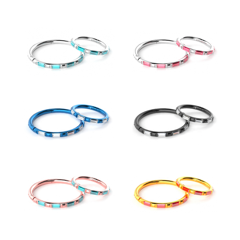 Zoor Body Jewelry - Anillo de Nariz de circón de