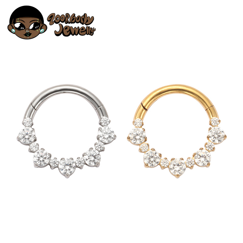 Zoor Body Jewelry - ASTM F136 TItánio Daith Clicker nariz