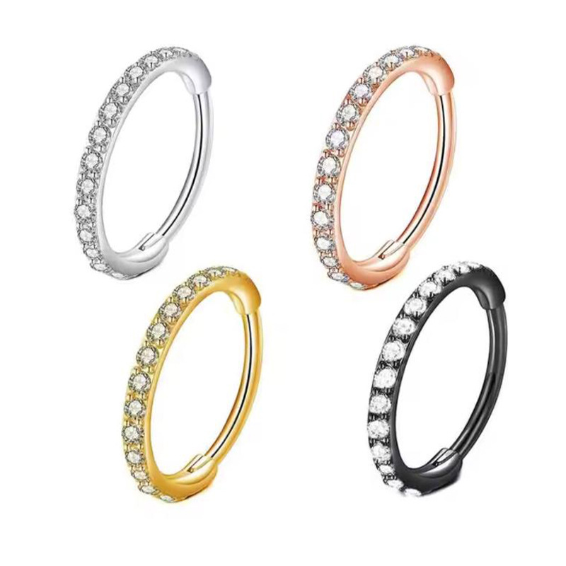 Body Jewelry Cartilage Earrings - Aro de Nariz Transparente de 16G