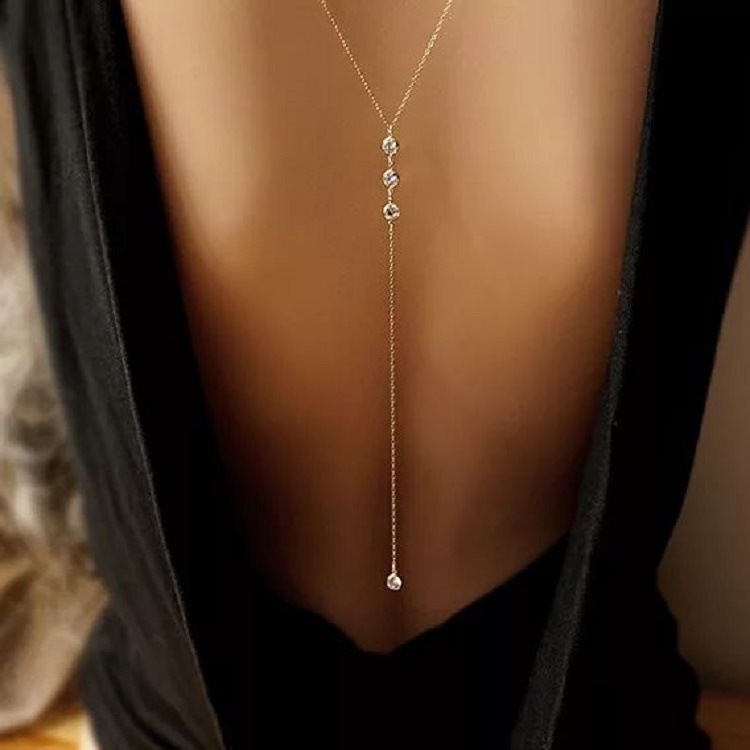 Body Jewelry Necklace - Nuevo collar de cadena trasera con