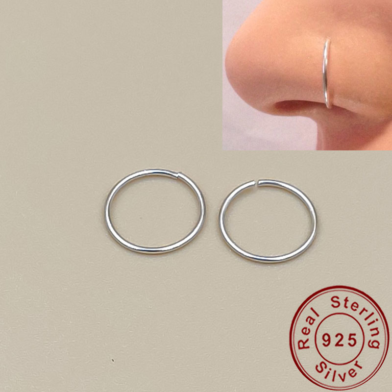 Body Jewelry Cartilage Earrings - Anillo de plata 925 para la