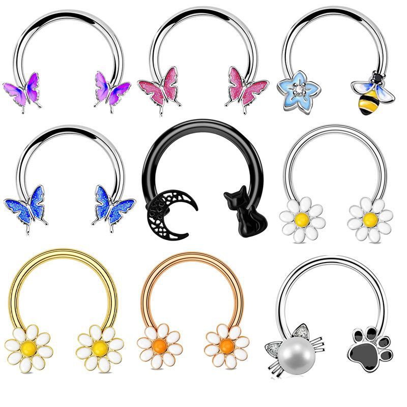 Body Jewelry Cartilage Earrings - Pendientes de Aro de Acero Quirúrgico