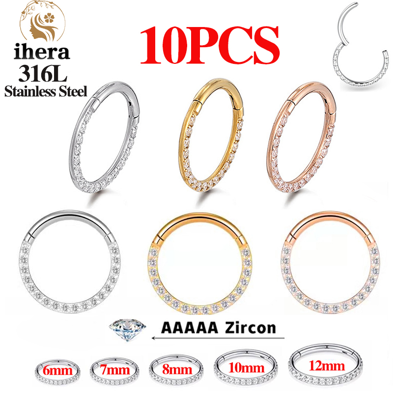 Body Jewelry Cartilage Earrings - 1/10PCS Anillos de Nariz de Acero