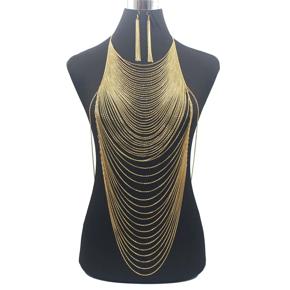 Collar de arnés de esclavo con - Body Jewelry Necklace reseña y precio