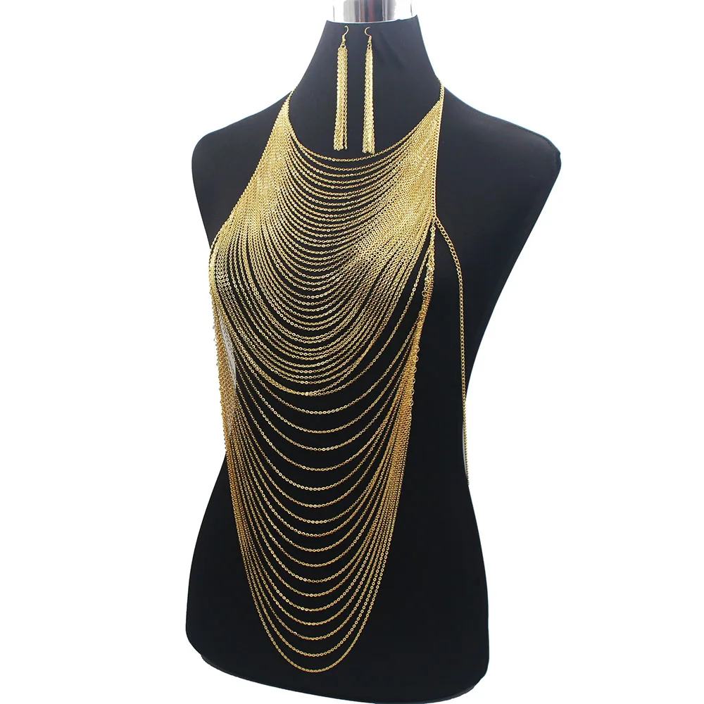 Collar de arnés de esclavo con - Body Jewelry Necklace reseña y precio