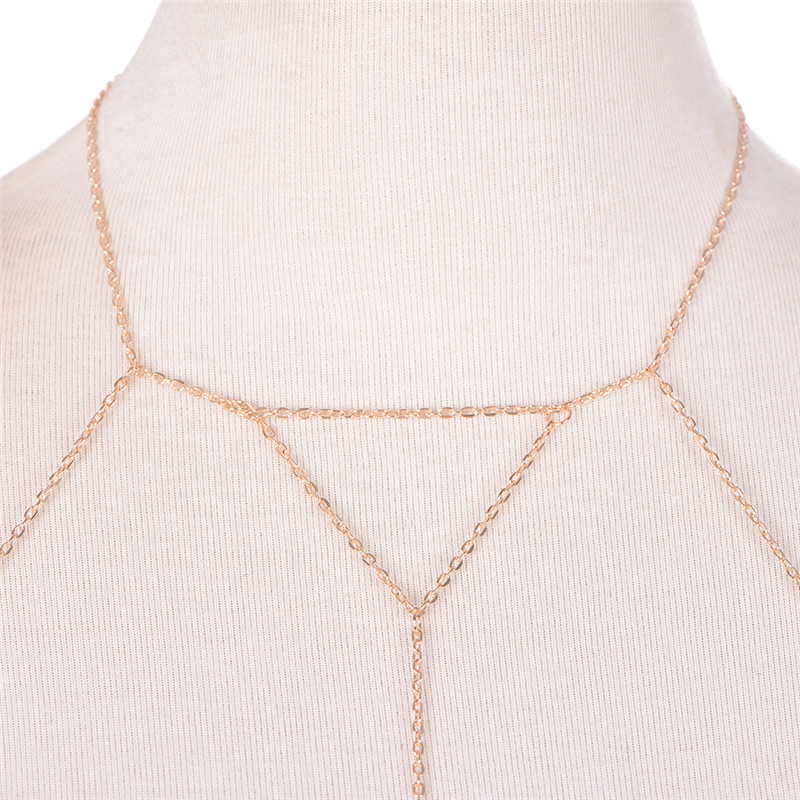 Sujetador de cadena de eslabon - Body Jewelry Necklace reseña y precio