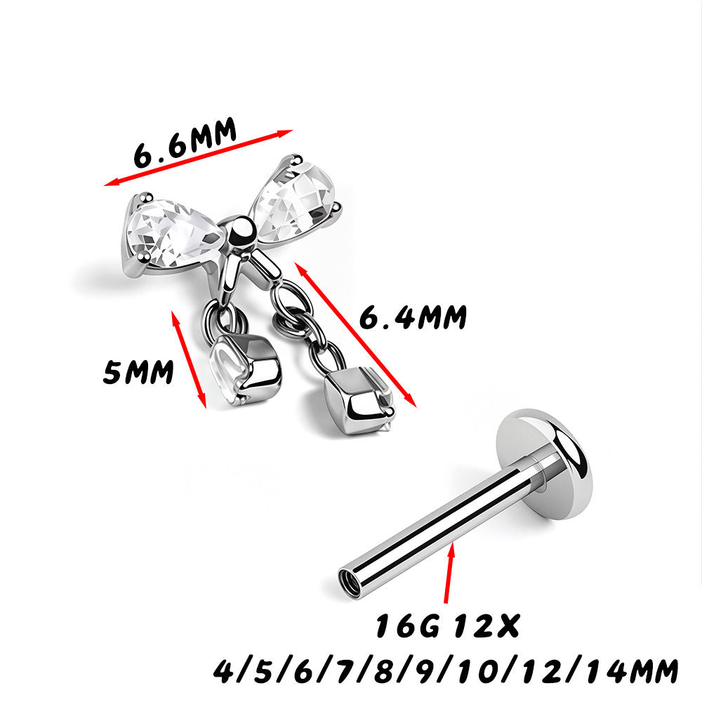 Pendiente de titanio ASTM F136 - Zoor Body Jewelry reseña y precio