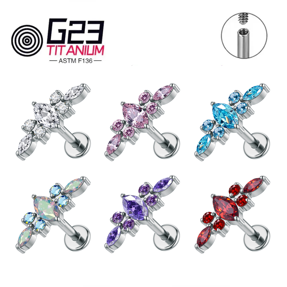 ASTM F136 titanio 16G Labret S - Zoor Body Jewelry reseña y precio