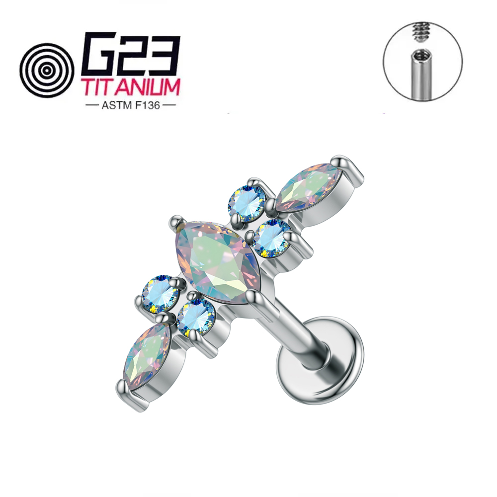 ASTM F136 titanio 16G Labret S - Zoor Body Jewelry reseña y precio