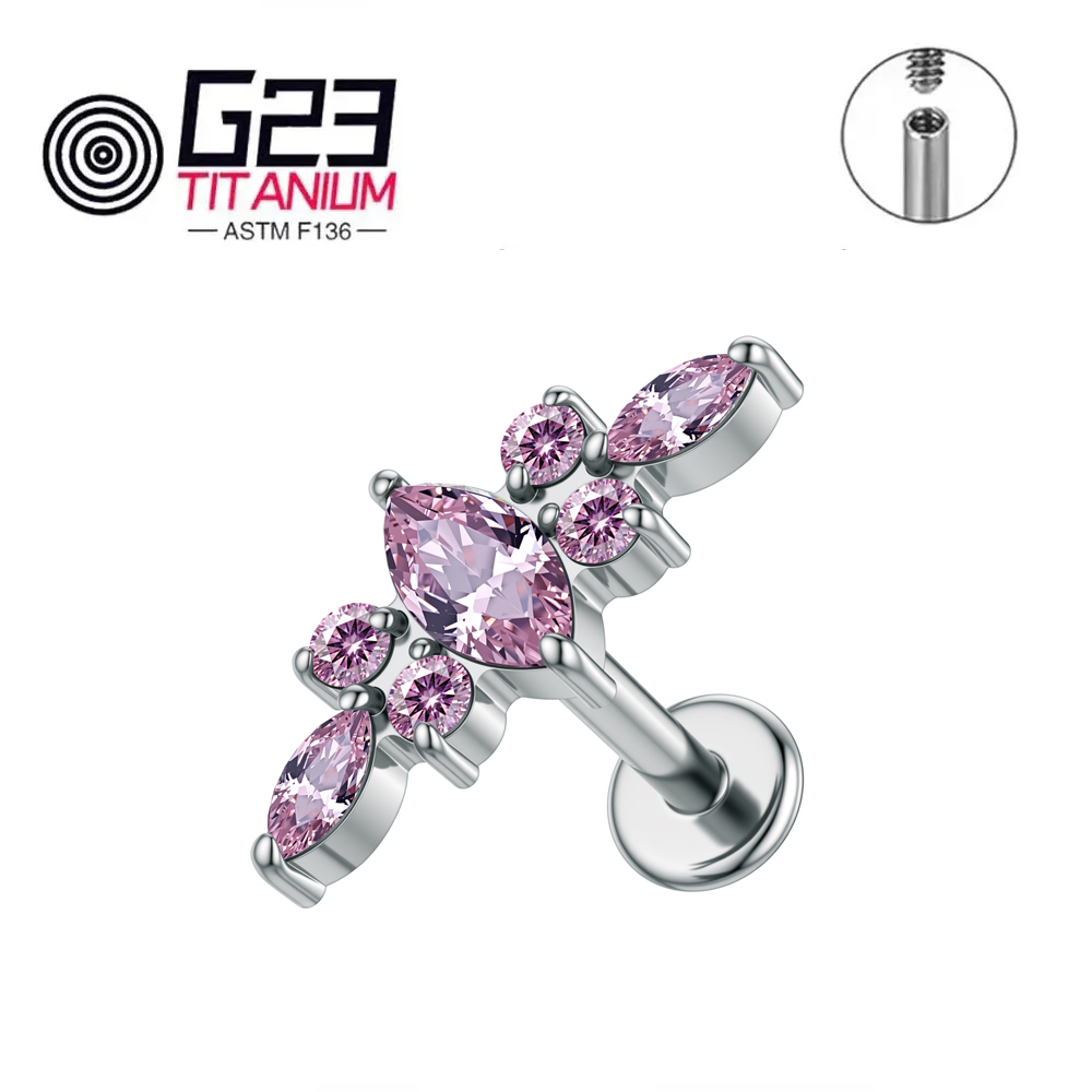 ASTM F136 titanio 16G Labret S - Zoor Body Jewelry reseña y precio