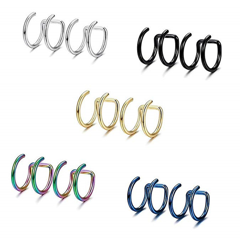 2 Piezas de Pendientes de Clip - Body Jewelry Cartilage Earrings reseña y precio