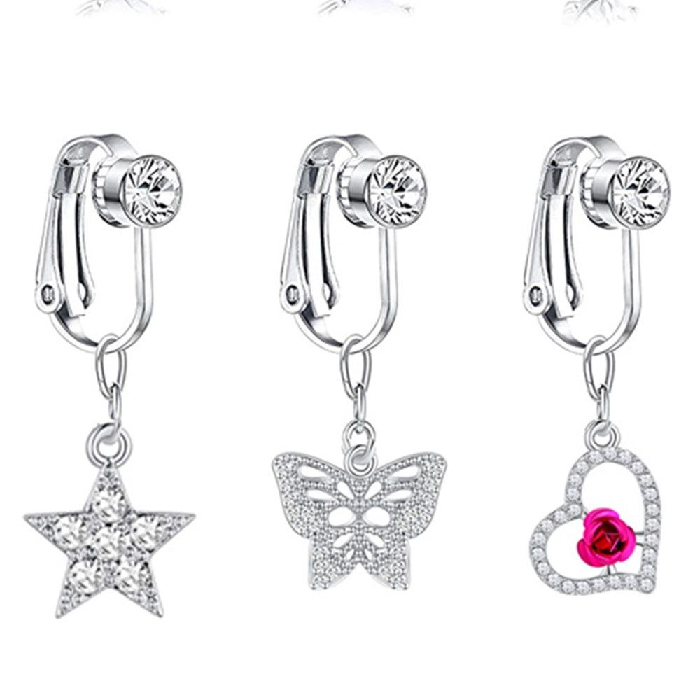 Pendientes de mariposa con cli - Body Jewelry Cartilage Earrings reseña y precio