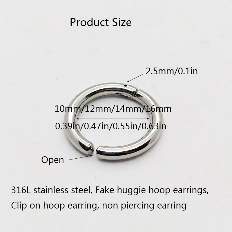 2/6 Uds. Pendientes de aro Hug - Body Jewelry Cartilage Earrings reseña y precio