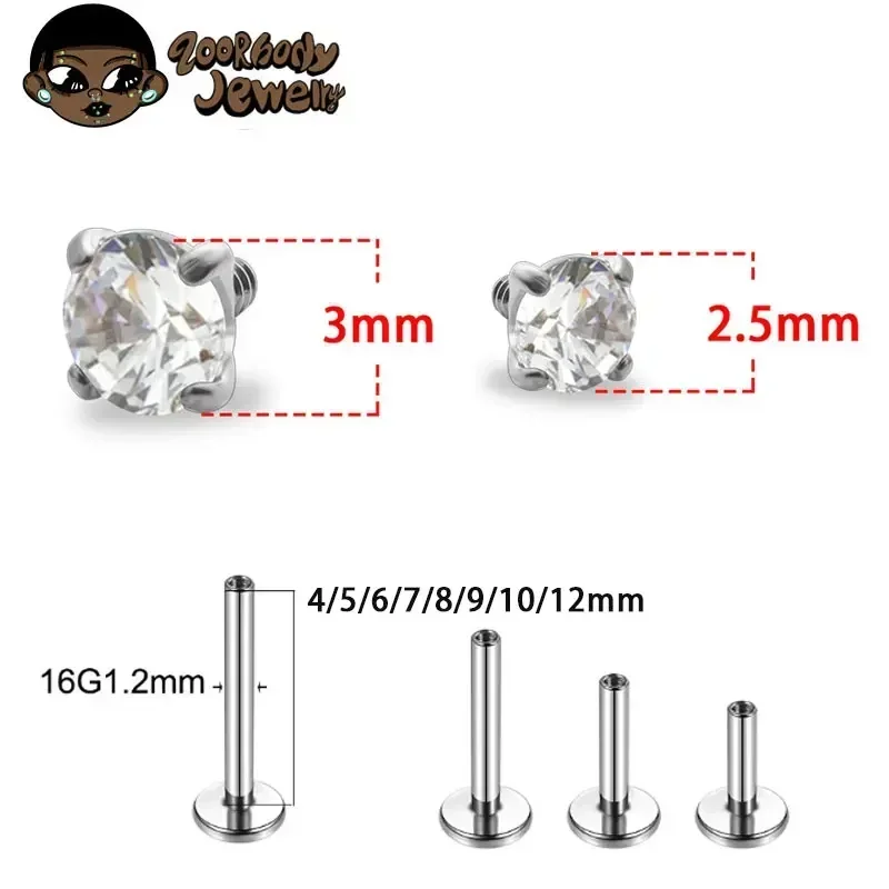 1 Uds G23 Piercing de titanio  - Zoor Body Jewelry reseña y precio