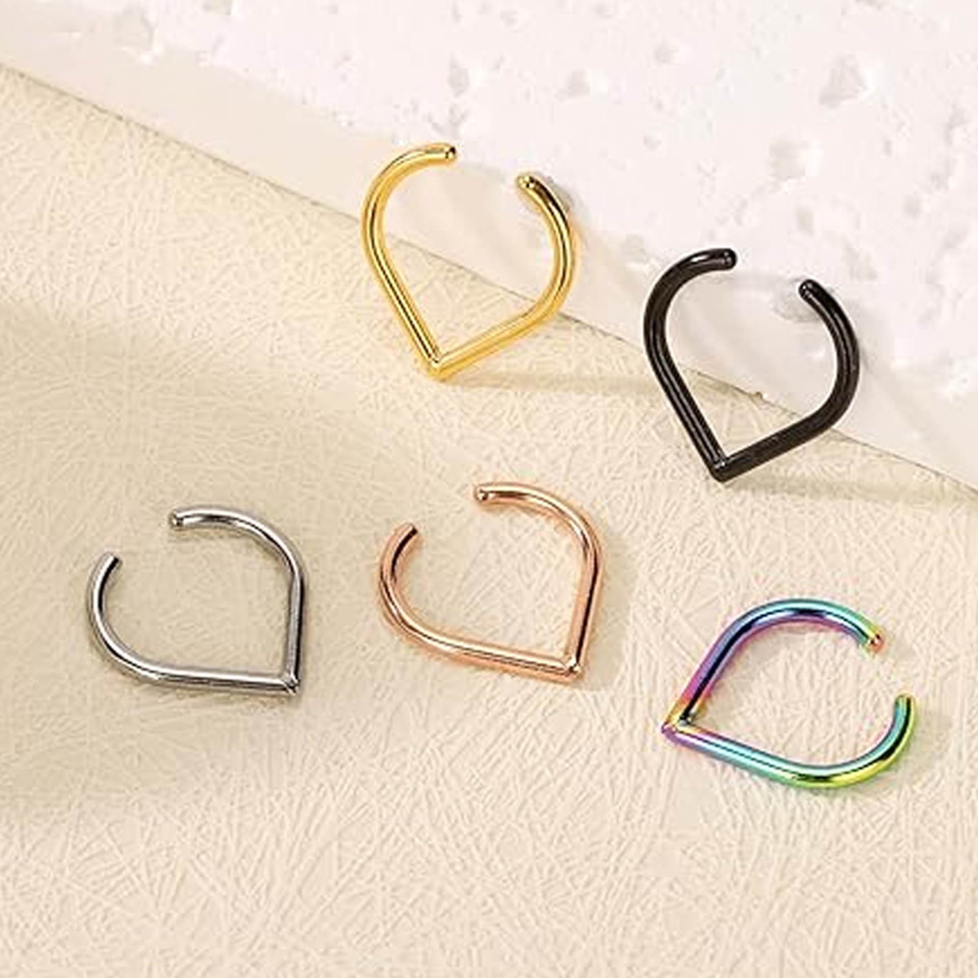 Juego de 5 Anillos de Nariz Fa - Body Jewelry Cartilage Earrings reseña y precio