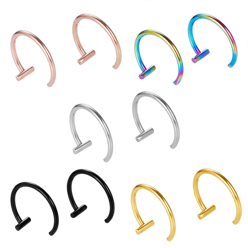 Pendientes de aro abierto de a - Body Jewelry Cartilage Earrings reseña y precio