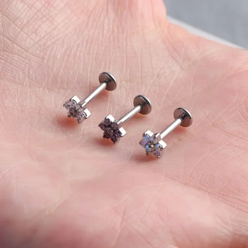 ASTM F136 Piercing de flor de  - Zoor Body Jewelry reseña y precio