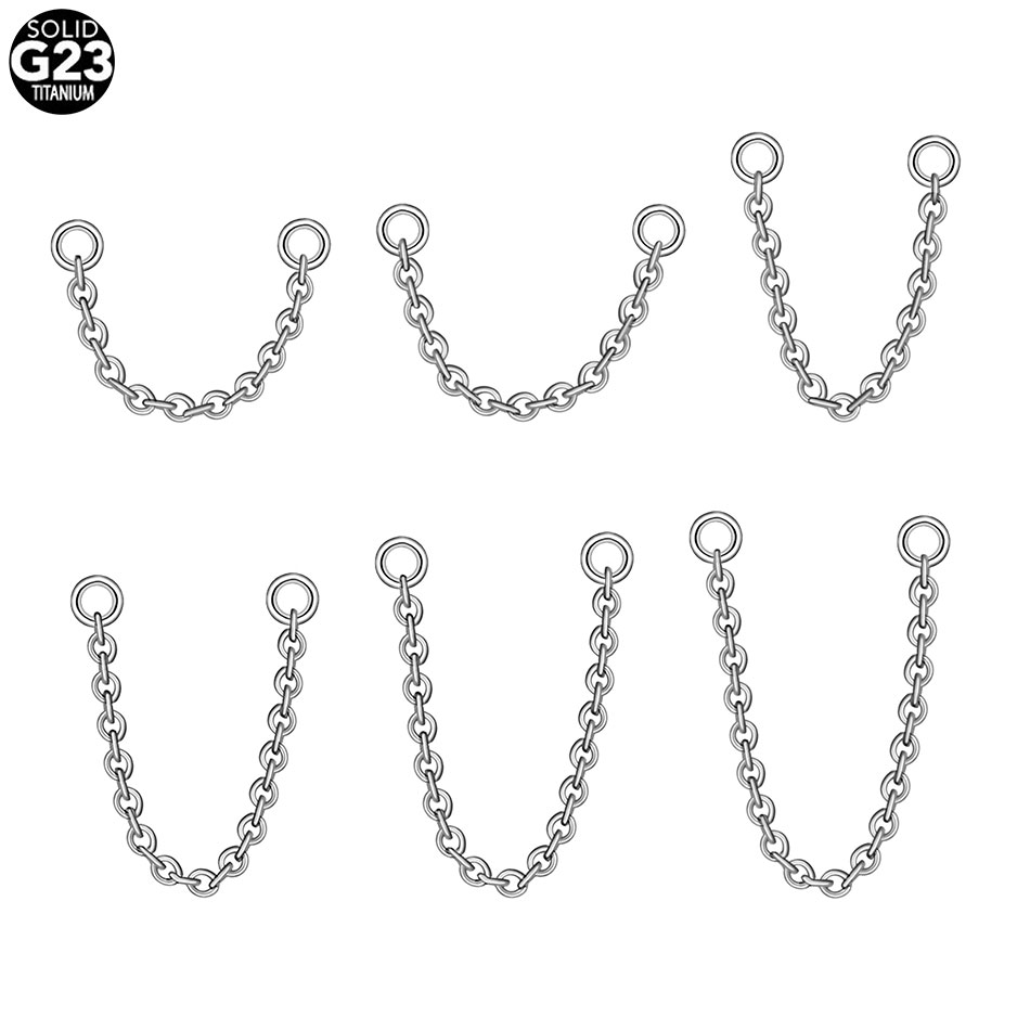 1/5 Uds. Cadena doble de titan - Zoor Body Jewelry reseña y precio