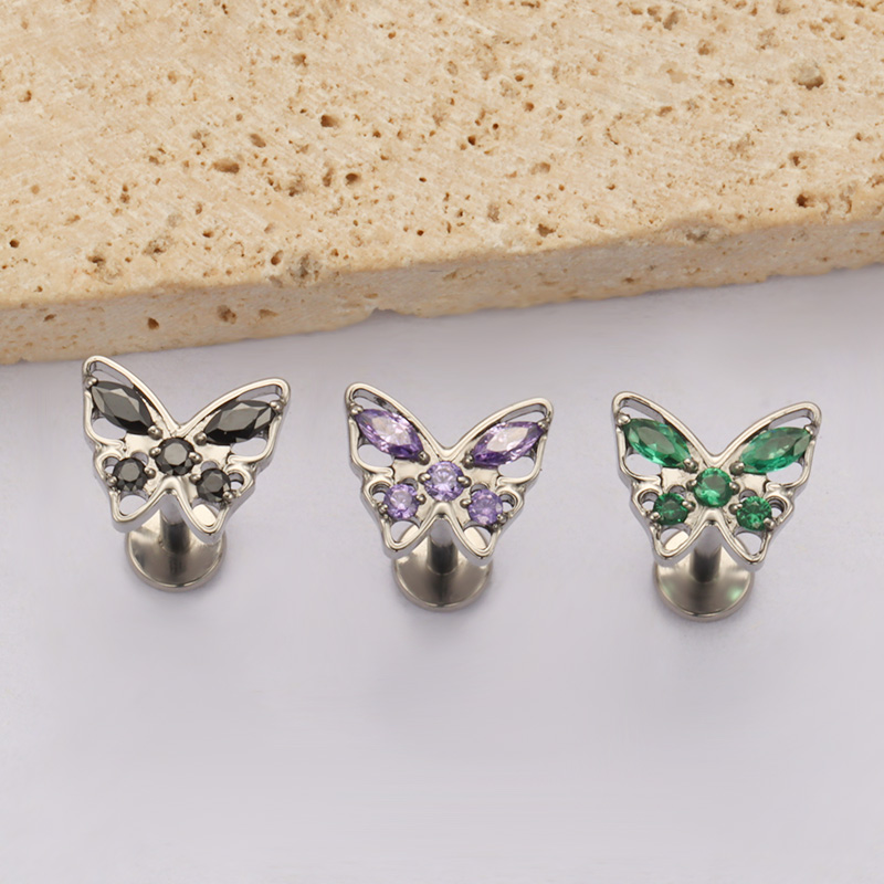 ASTM F136 titanio hueco maripo - Zoor Body Jewelry reseña y precio