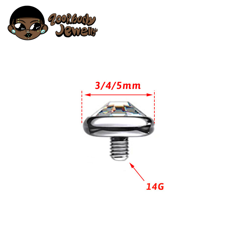 1 Uds ASTM F136 bisel de titan - Zoor Body Jewelry reseña y precio
