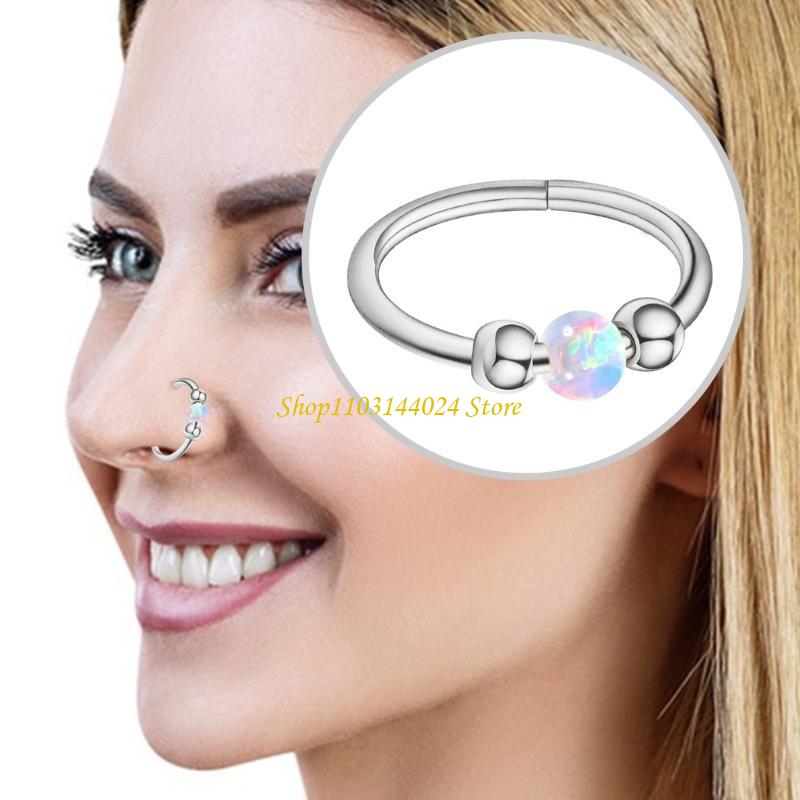 N5KE Anillos nariz ópalo con c - Body Jewelry Cartilage Earrings reseña y precio